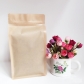 5 pcs Matt Finished Surface Stand up Zipper Kraft Paper Quad Sealed Bags for Nuts with Window